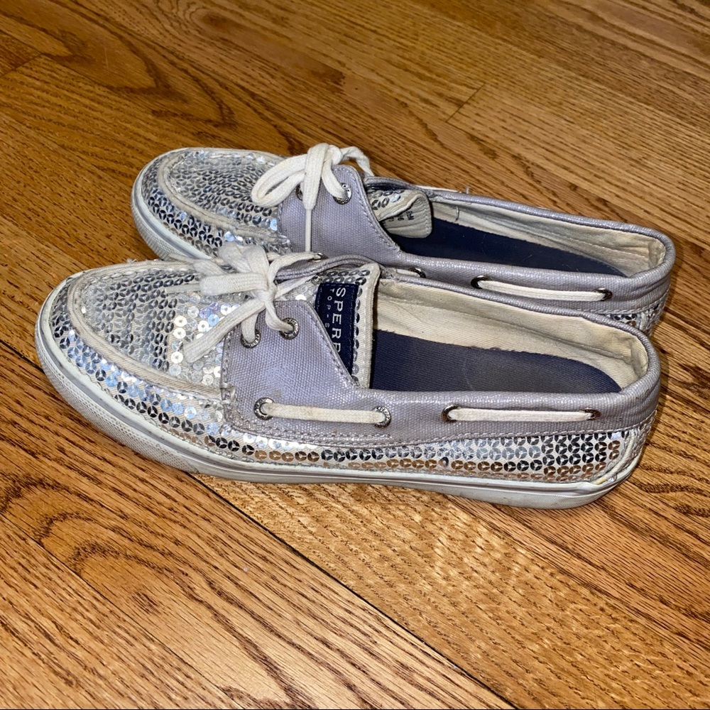 Sequin Silver Sperry’s - Boat Shoes